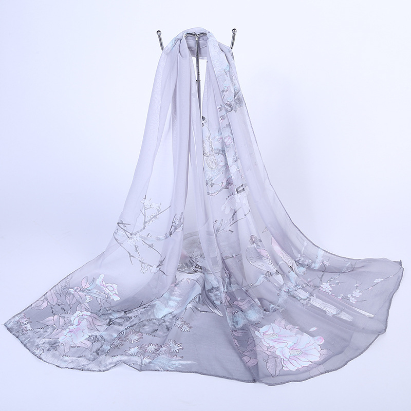 Scarf Women&#039;s Chiffon Scarf Air Conditioning Shawl Scarf Women&#039;s Beach Scarf Scarf Factory Wholesale Chiffon Scarves