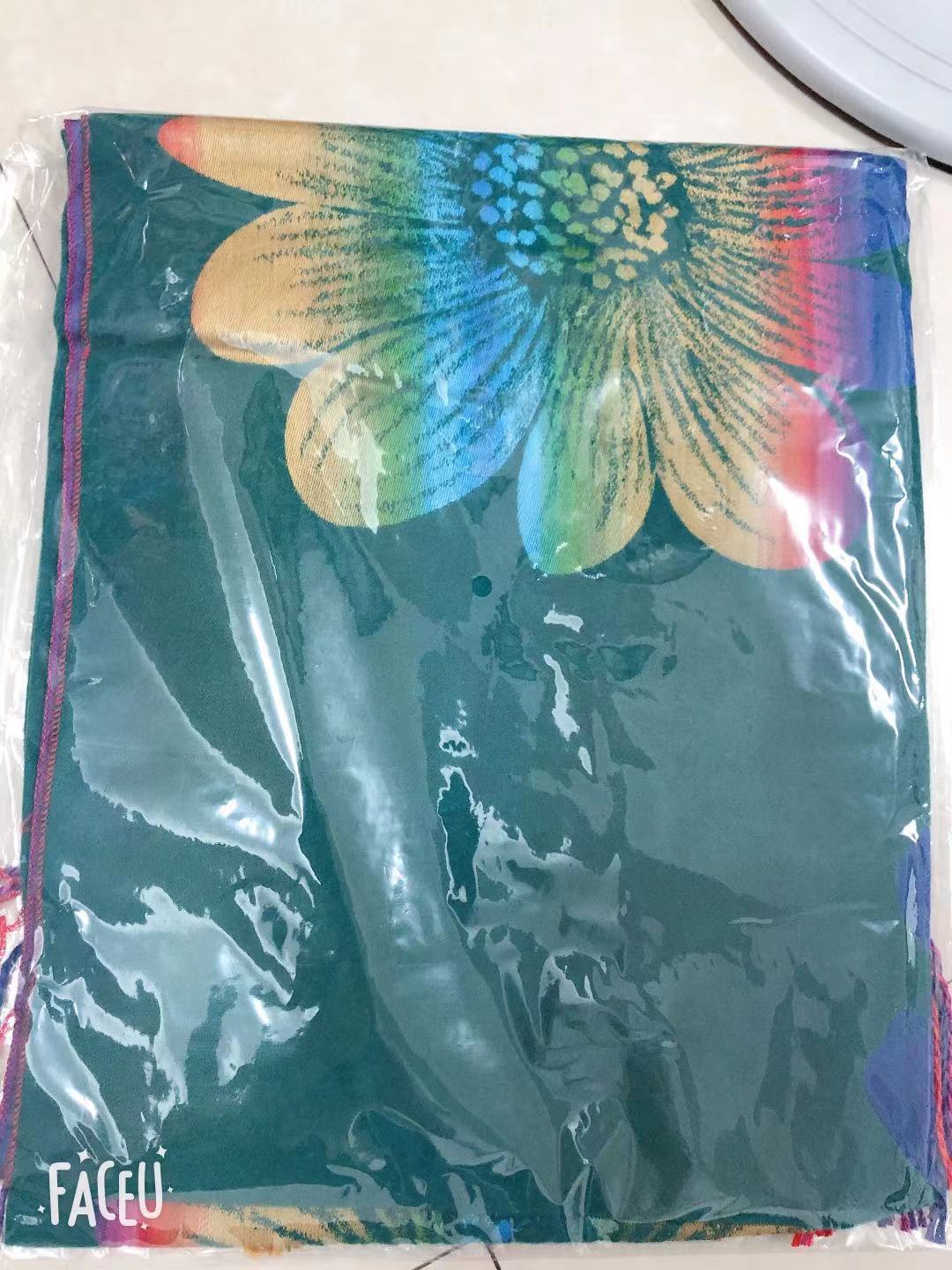  Autumn Thin Chiffon Printed All-Matching Beach Scarf Air Conditioning Sunscreen Shawl Scarf Dual-Use Chiffon Scarves