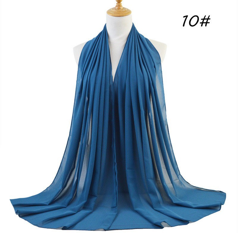 Pearl Chiffon Bubble Monochrome Bubble Towel Scarf Fashion Scarf Women&#039;s Soft Scarf Long Scarf Scarf Chiffon Scarves