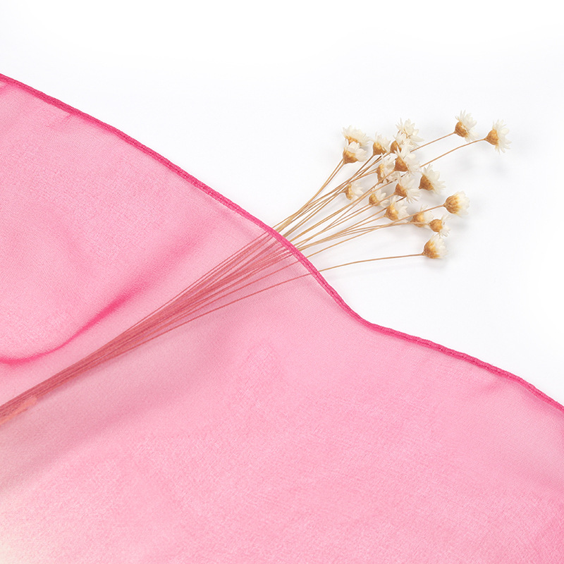  Korean Chiffon Scarf Spring and Summer Thin Keep Warm Sun Block Shawl All-Match Long Narrow Scarf Chiffon Scarves