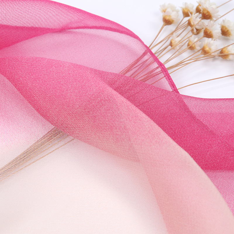  Korean Chiffon Scarf Spring and Summer Thin Keep Warm Sun Block Shawl All-Match Long Narrow Scarf Chiffon Scarves