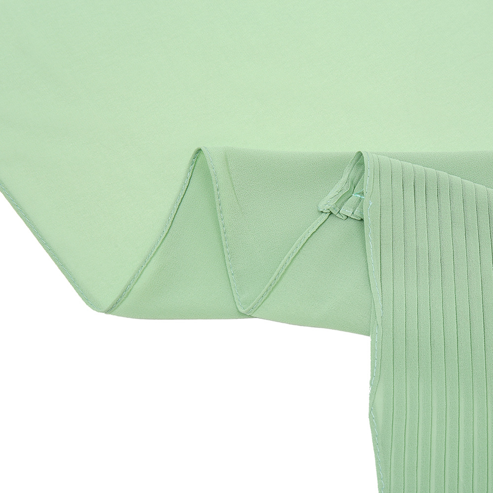 Pleated Stitching Solid Color Scarf Long Scarf Cross-Border Monochrome Fashion Crumpled Headcloth Chiffon Scarves