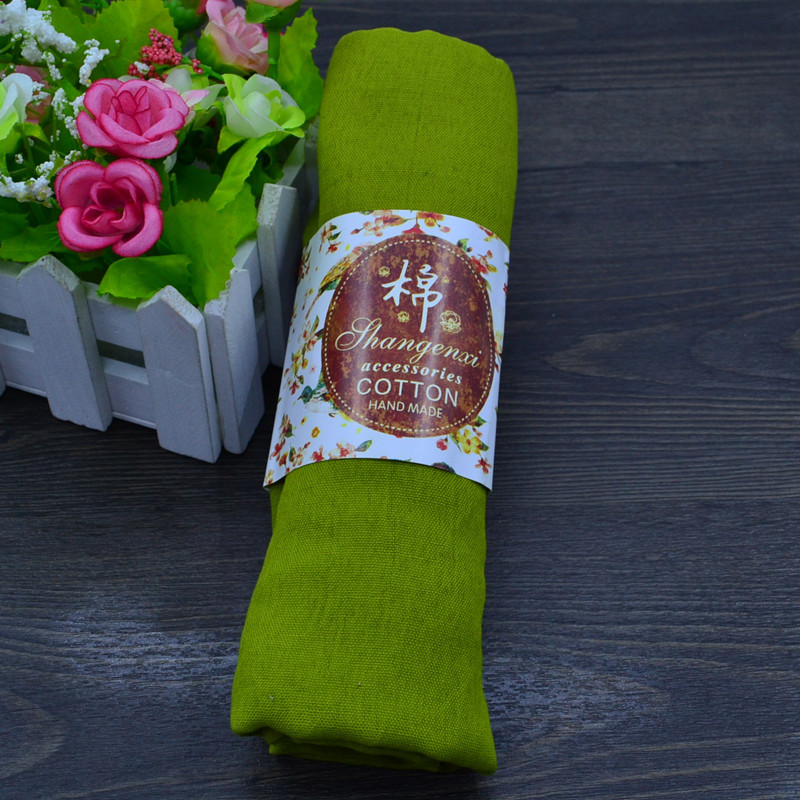 Winter Red Cotton and Linen Scarf Solid Color Air Conditioning Multifunctional Warm Shawl Cotton Linen Scarves