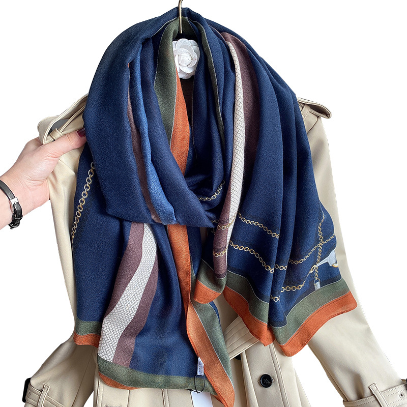 Spring, Autumn and Winter Cotton and Linen Scarf Fashionable Fashionable Shawl Women&#039;s Versatile Thin Dual-Use Long Scarves Scarf Korean Style Neck Protection