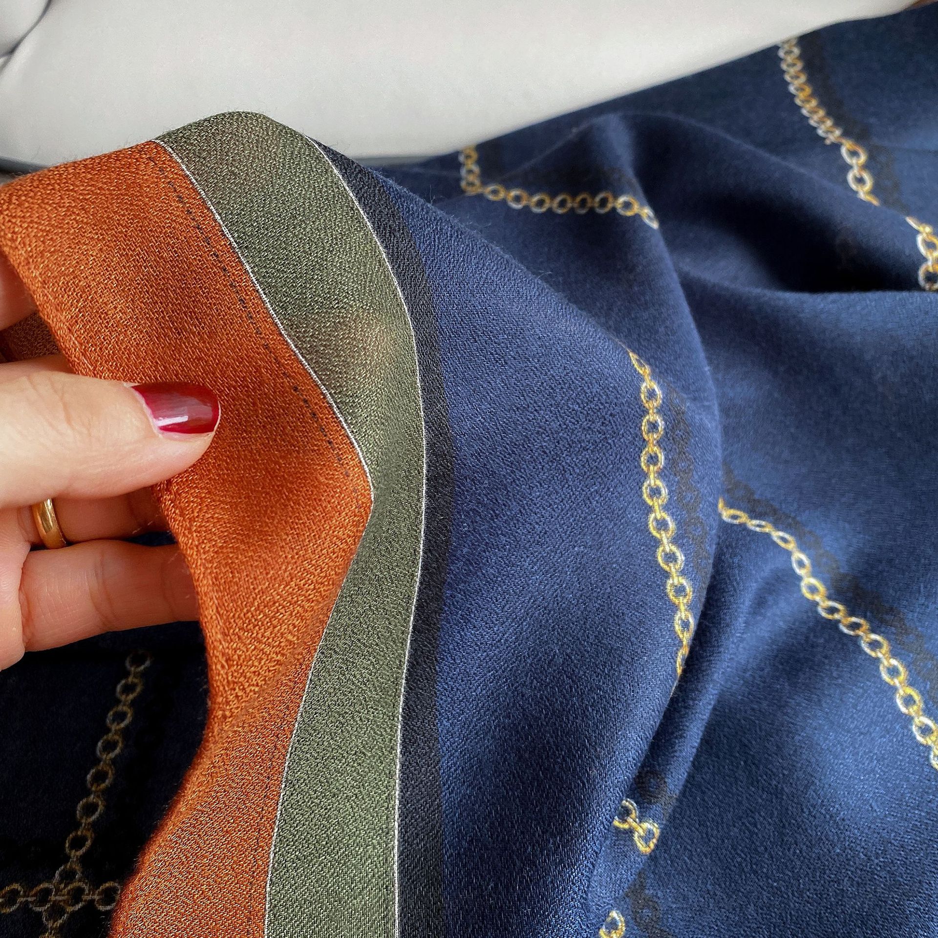 Spring, Autumn and Winter Cotton and Linen Scarf Fashionable Fashionable Shawl Women&#039;s Versatile Thin Dual-Use Long Scarves Scarf Korean Style Neck Protection