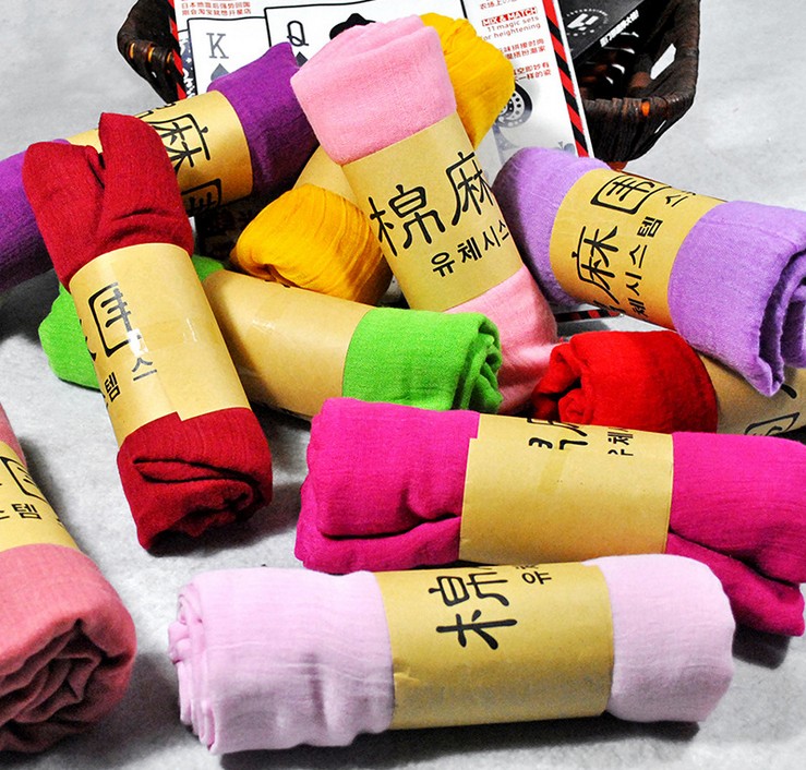 Cotton and linen Scarf Shawl all-match ultra wealthy lady pure silk scarves scarf dual-use winter