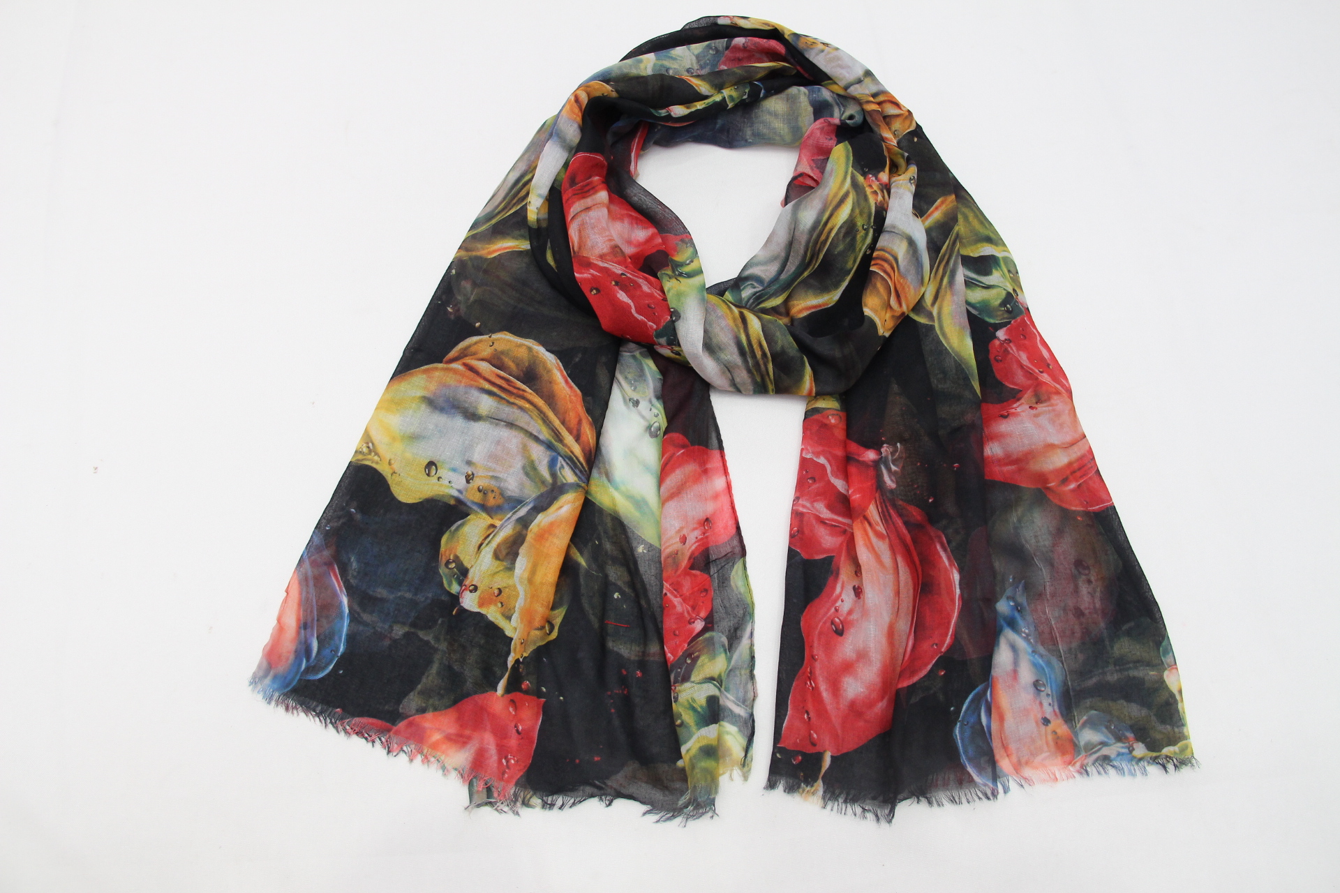 New Bohemian Color Printed Scarf Travel Photo Scarf Retro Cotton and Linen Long Scarves Shawl Female