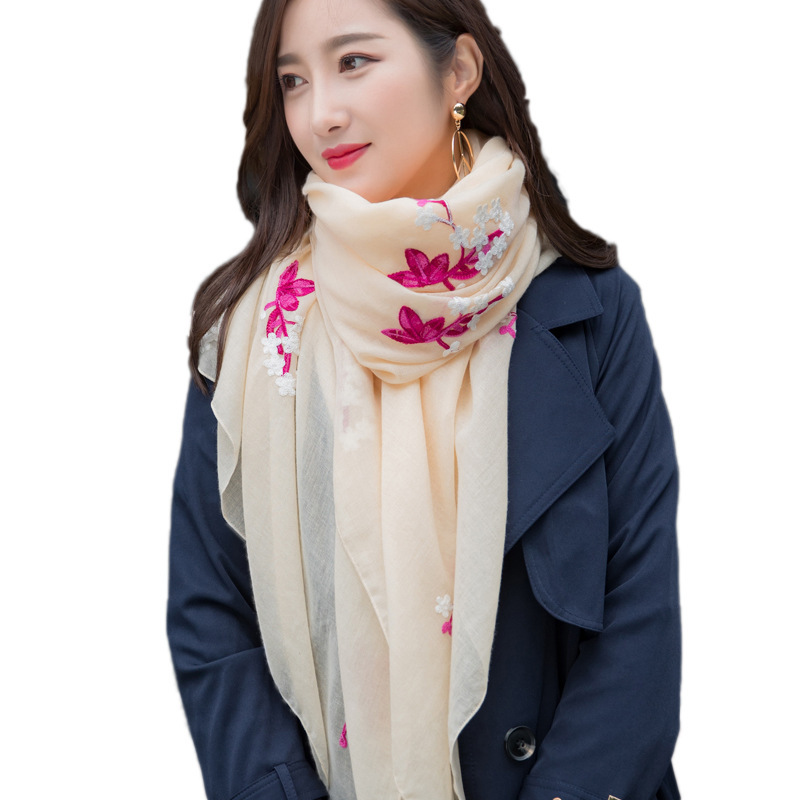 Cotton Linen Scarves  Ethnic Style Scarf Cotton and Linen Scarf Travel Photo Shawl Versatile Gift Scarf Wholesale