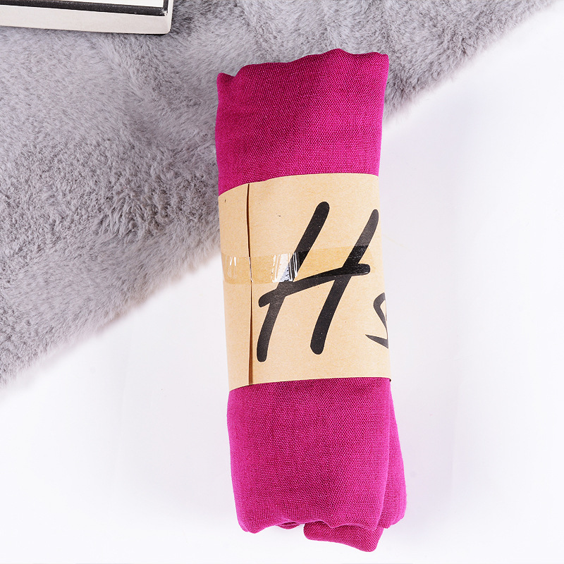 Color Cotton and Linen Scarf Beach Silk Scarf Shawl Hot Sale Warm Scarf Stall Supply Wholesale Cotton Linen Scarves