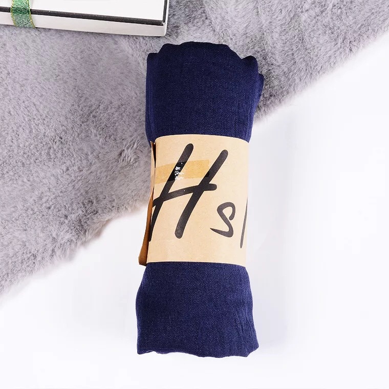 Linen Scarf Solid Color Candy Color Female Scarf Gift Gift Scarf Factory Custom Logo Scarf Cotton Linen Scarves