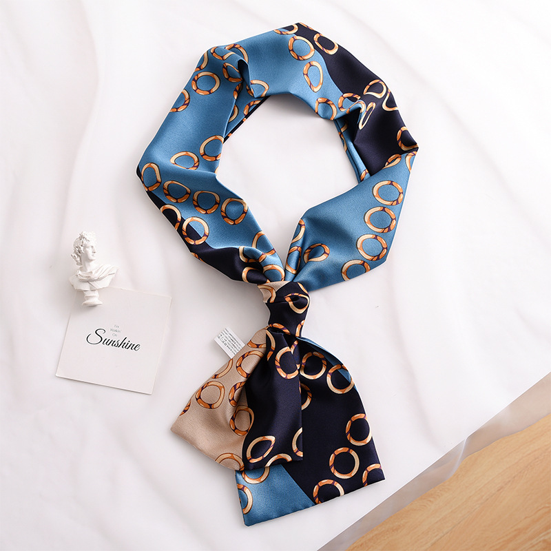 Ribbon Scarves  Women&#039;s Accessories Neck Scarf Hair Band High Sense Long Scarves Female Stewardess Neck Vintage Tie