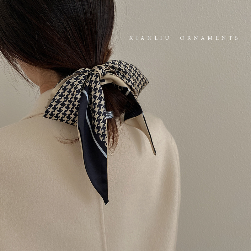 Ribbon Scarves Bag Ribbon with Bag Strap Hair Band Summer Gentle Retro French Style Small Long Belt Scarf Head