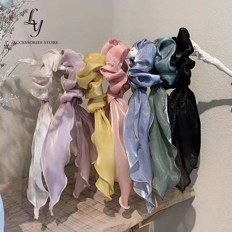 Ribbon Scarves Bag Ribbon with Bag Strap Hair Band Summer Gentle Retro French Style Small Long Belt Scarf Head