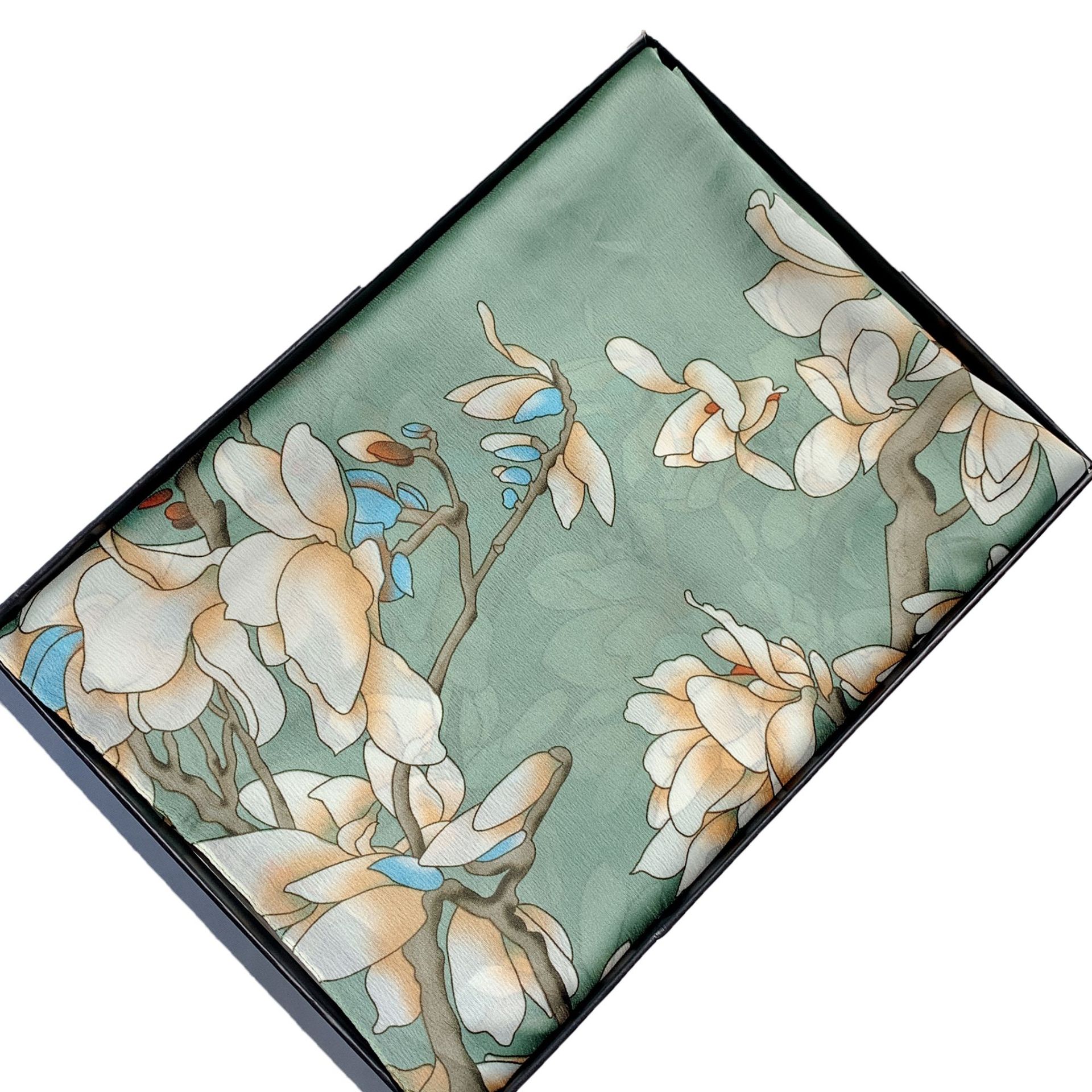 New Spring and Summer High-End Imitated Silk Scarves Women&#039;s Korean Style Scarf Printed Gift Silk Ethnic Style Shawl Beach Towel