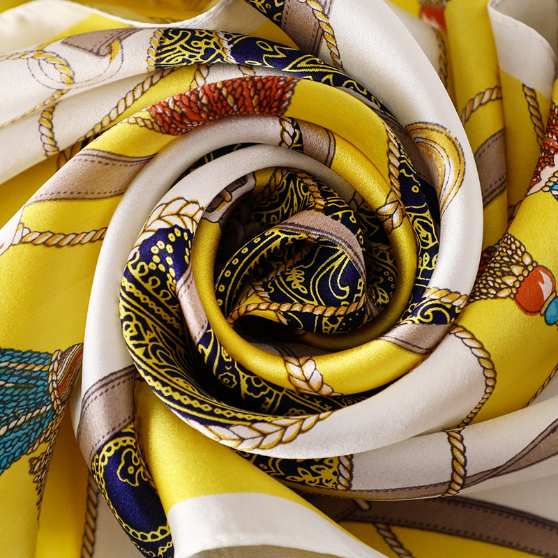l Silk Scarf for Women Hangzhou Spring All-Matching Printed Silk Small Scarf Mulberry Silk Scarf Wholesale Silk Scarves