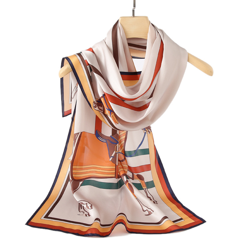 Silk All-Match Spring and Autumn Mulberry Silk Scarf Mom Shawl Scarf Suzhou Silk Gift Giving Presents Printing Scarves