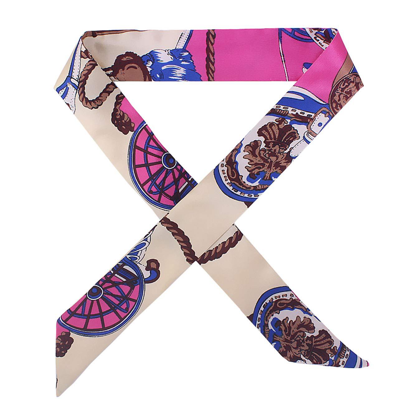 Ribbon Scarves  Belt Decoration Small Silk Ribbon Tied Bag Silk Scarf Fashion Hair Band Handbag Strap Scarf