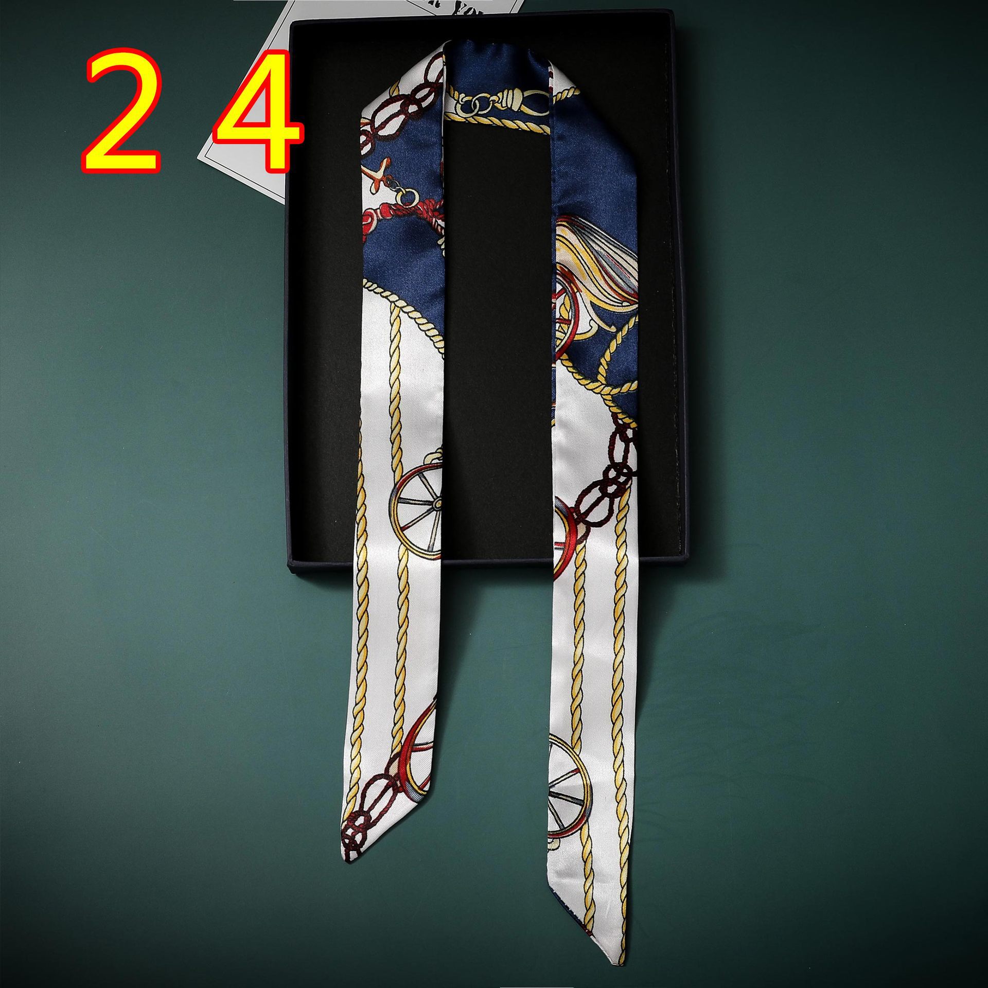 European and American Tie Bag Small Silk Scarf Small Ribbon Hair Band Women&#039;s Silk Scarf Tie Hair Ribbon Scarves