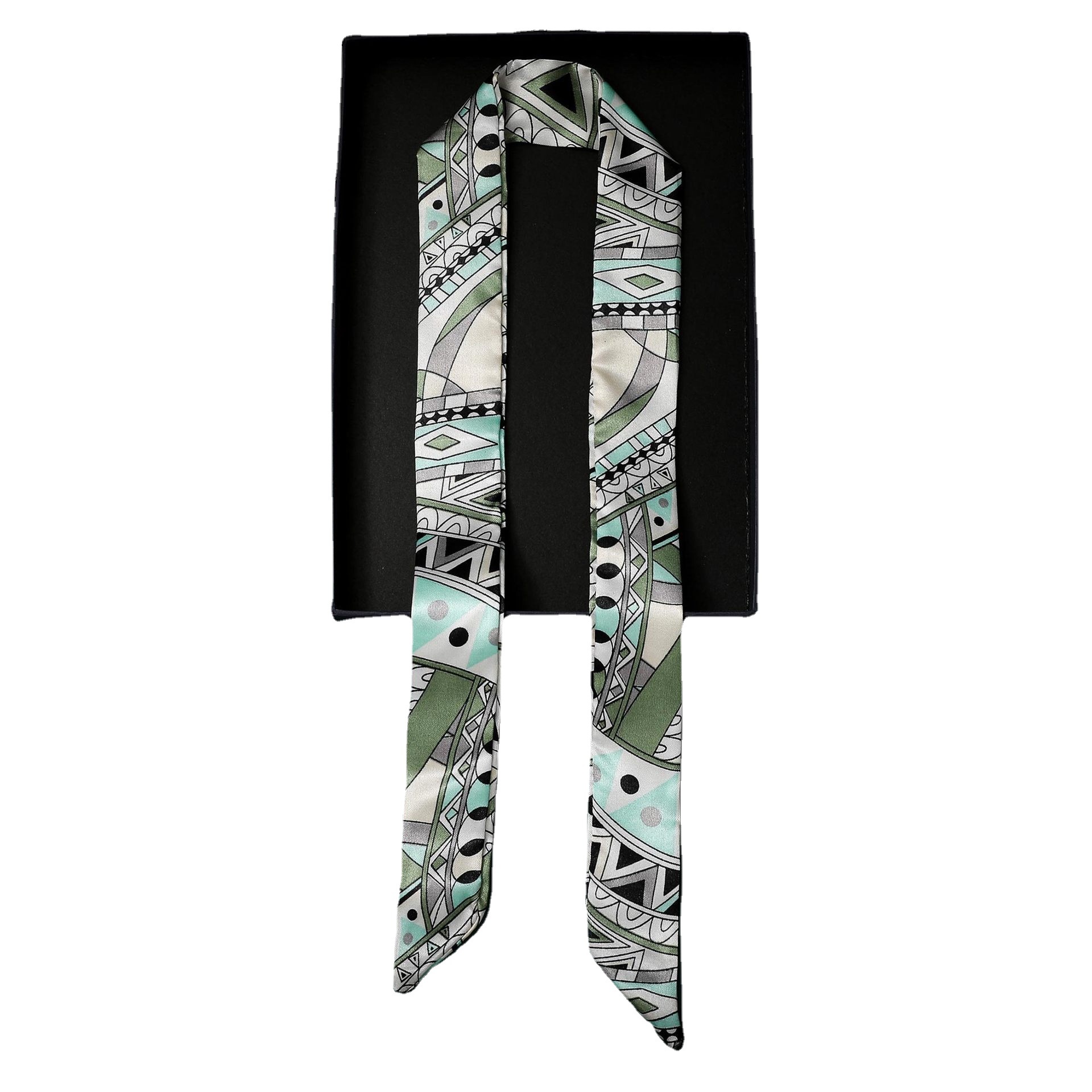 European and American Tie Bag Small Silk Scarf Small Ribbon Hair Band Women&#039;s Silk Scarf Tie Hair Ribbon Scarves