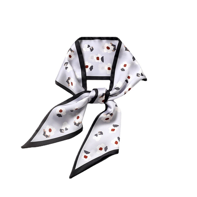 New Style Hair Band Silk Scarf Women&#039;s Spring and Autumn Korean Thin Narrow Hair Band Strip Ribbon Scarves