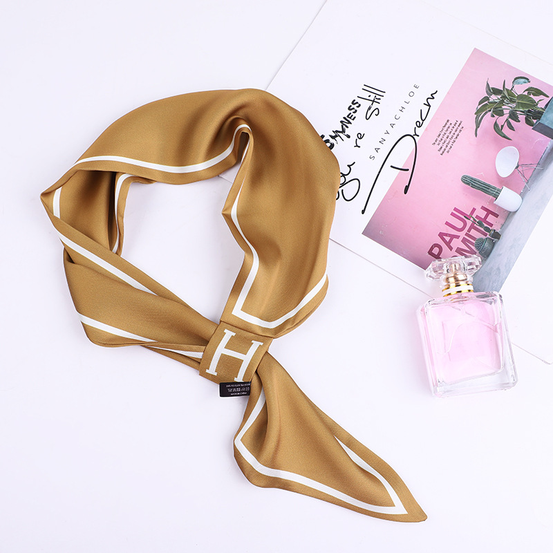 Ribbon Scarves Women&#039;s Scarf Letter H All-Match Small Scarf Arm Bag Handle Small Silk Ribbon Clothing Accessories Ribbon