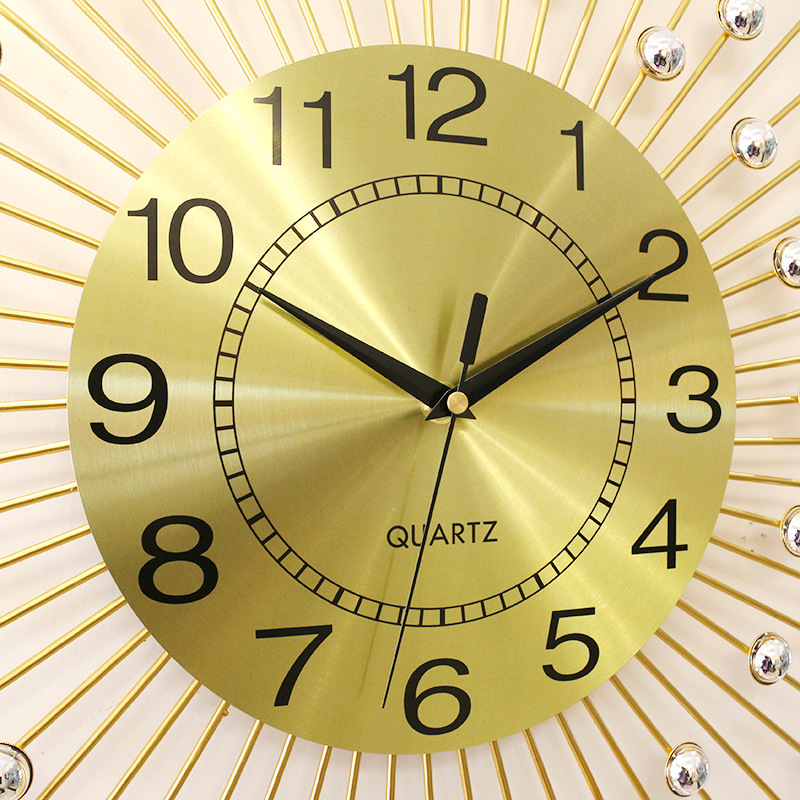 Yihong European Creative Wall Clock Iron Decorative Clock Living Room Clock Wall Clocks Factory Wholesale Fashion Pocket Watch
