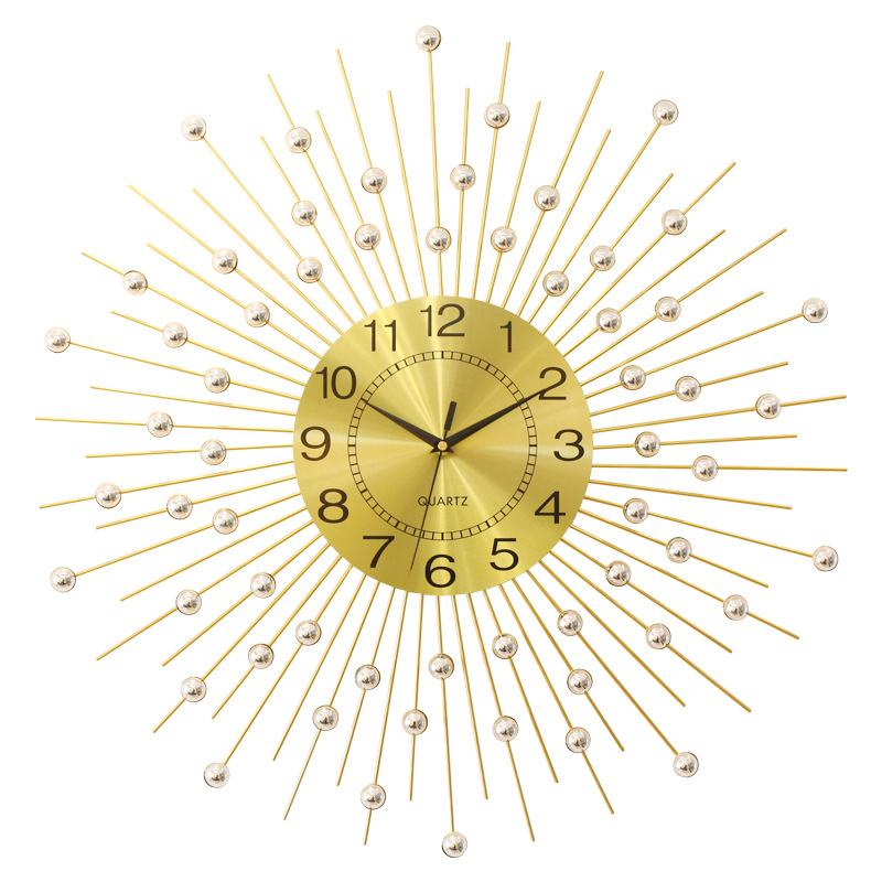 Yihong European Creative Wall Clock Iron Decorative Clock Living Room Clock Wall Clocks Factory Wholesale Fashion Pocket Watch