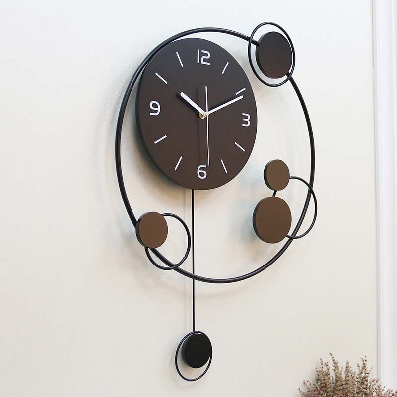 One Red Nordic Wall Clock Living Room Modern Decorative Clock Creative Majestic Bedroom Fashion Pocket Watch Mute Personality Clock