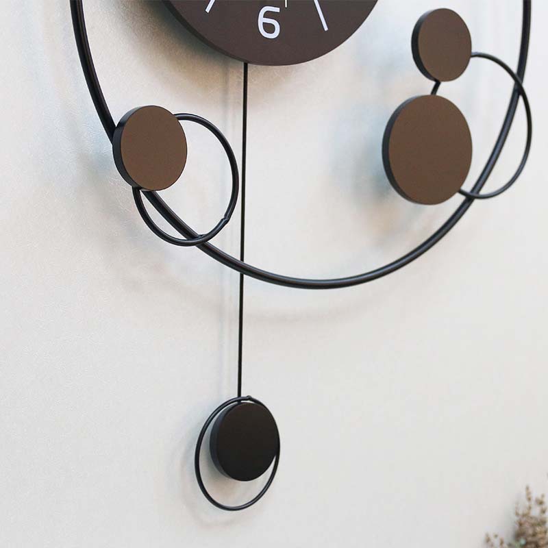 One Red Nordic Wall Clock Living Room Modern Decorative Clock Creative Majestic Bedroom Fashion Pocket Watch Mute Personality Clock