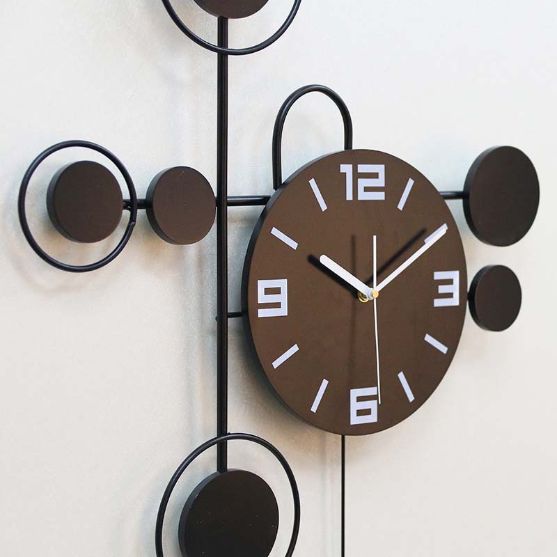 One Red Nordic Wall Clock Living Room Modern Decorative Clock Creative Majestic Bedroom Fashion Pocket Watch Mute Personality Clock