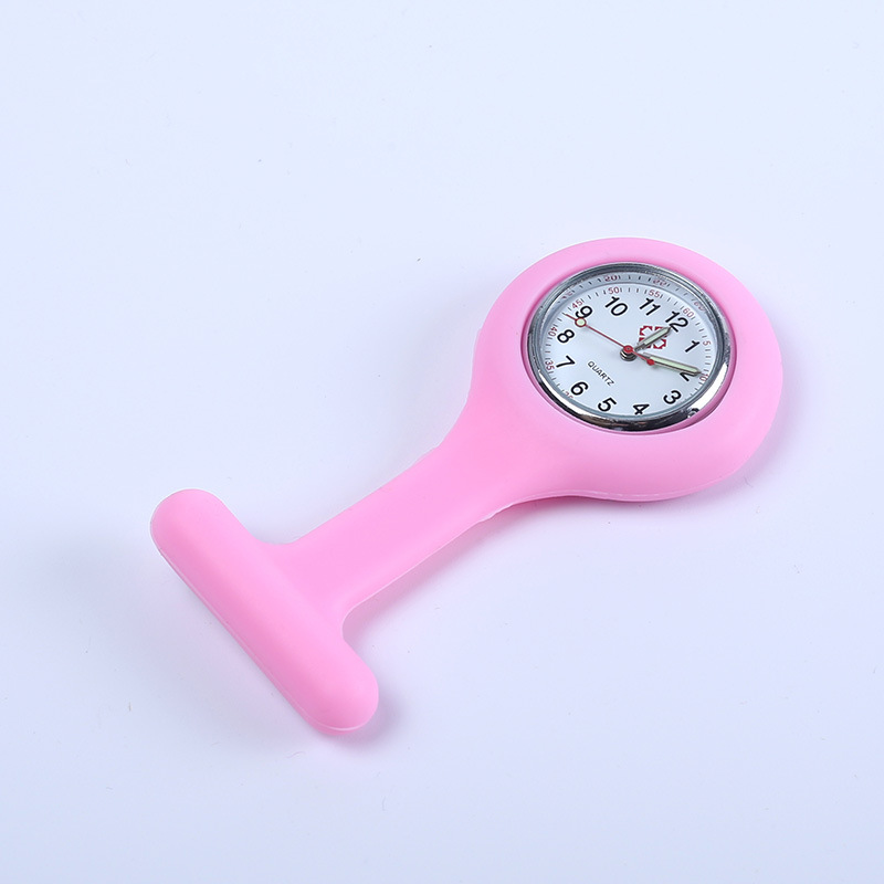Silicone Nurse Watch Pocket Watch Doctor Cute Female Student Pocket Watch Korean Simple Waterproof Chest Watch Nurse Simple Portable Watch