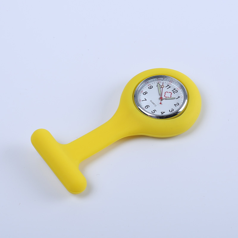 Silicone Nurse Watch Pocket Watch Doctor Cute Female Student Pocket Watch Korean Simple Waterproof Chest Watch Nurse Simple Portable Watch
