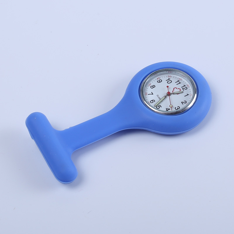 Silicone Nurse Watch Pocket Watch Doctor Cute Female Student Pocket Watch Korean Simple Waterproof Chest Watch Nurse Simple Portable Watch