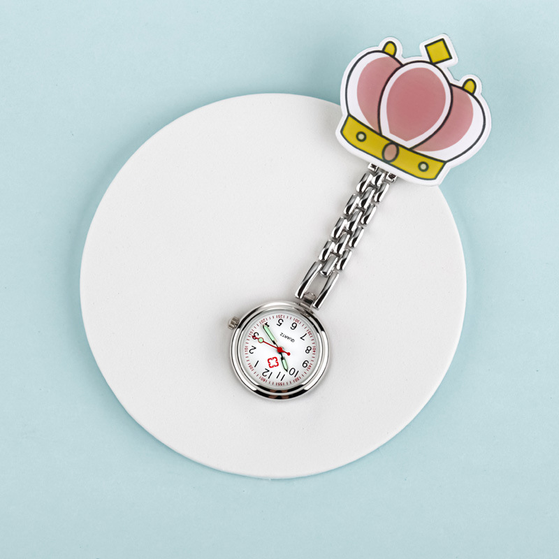 Nurse&#039;s Watch Cute Smiley Face Cartoon Pocket Watch Pocket Watch Male and Female Students Exam Doctor Chest Watch Watch Luminous Pocket Watch
