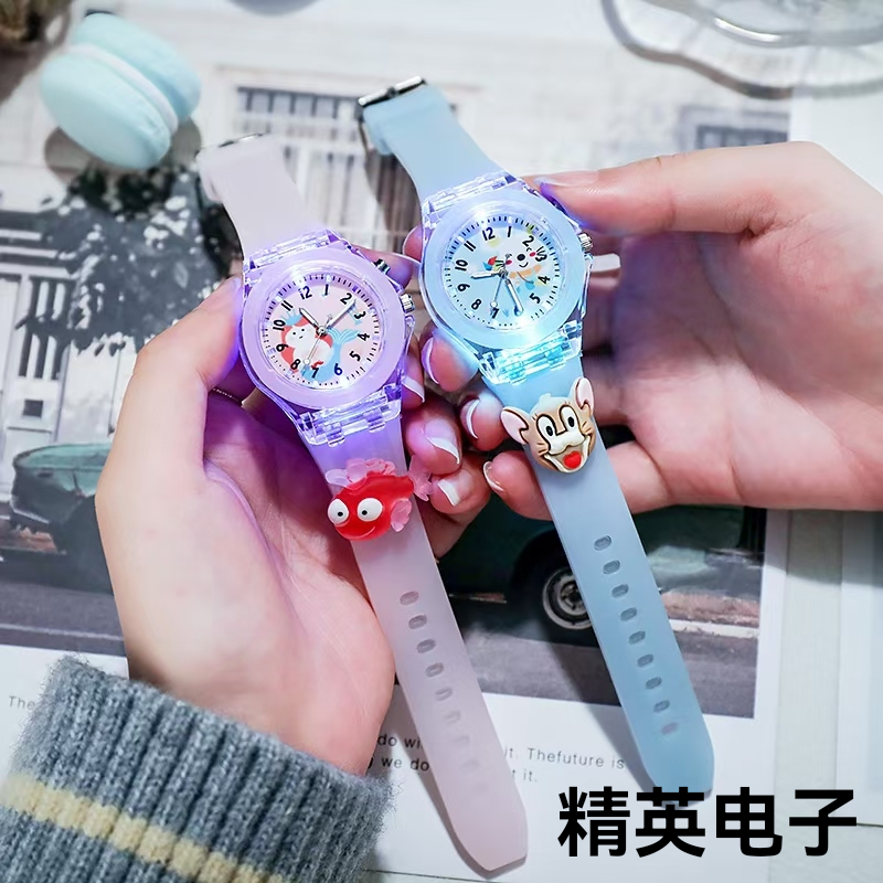 Children&#039;s Watch New Cartoon Doll Watch Primary School Student Watch Luminous Glow with Light Best-Seller on Douyin Watch Female