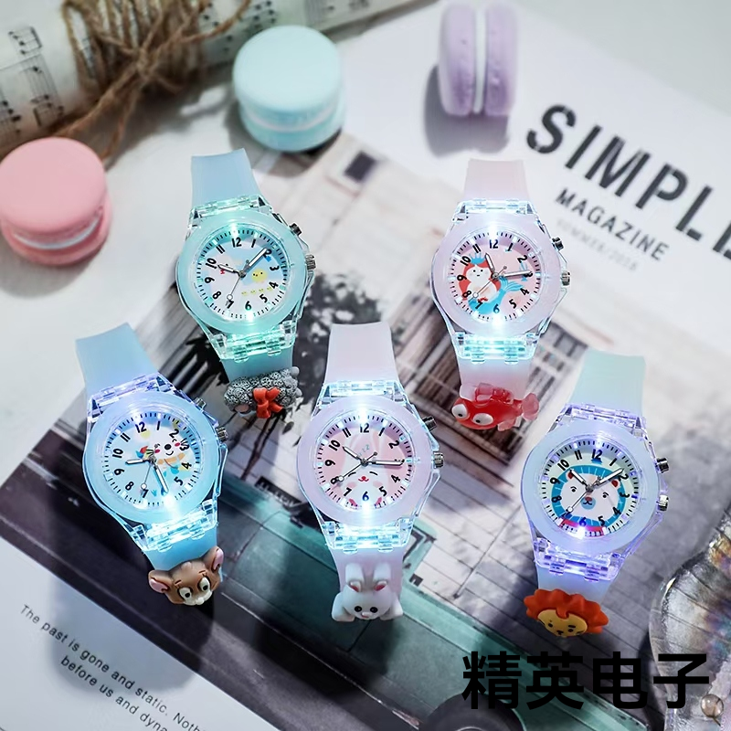 Children&#039;s Watch New Cartoon Doll Watch Primary School Student Watch Luminous Glow with Light Best-Seller on Douyin Watch Female