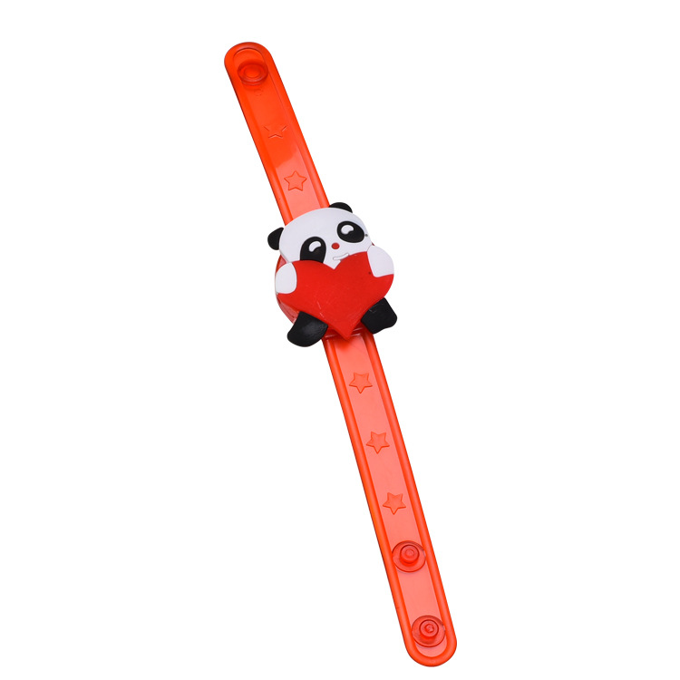 New Creative Glow Cartoon Watch Band Flash Wristband Bracelet Children&#039;s Push Gift Night Market Stall Toy