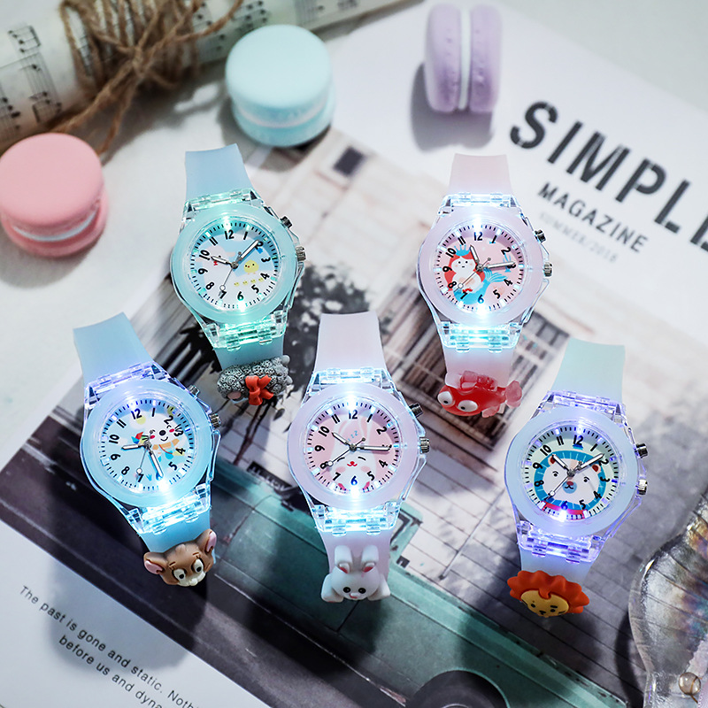 Children&#039;s Watch New Cartoon Doll Watch Primary School Student Watch Luminous Glow with Light Glow Watch