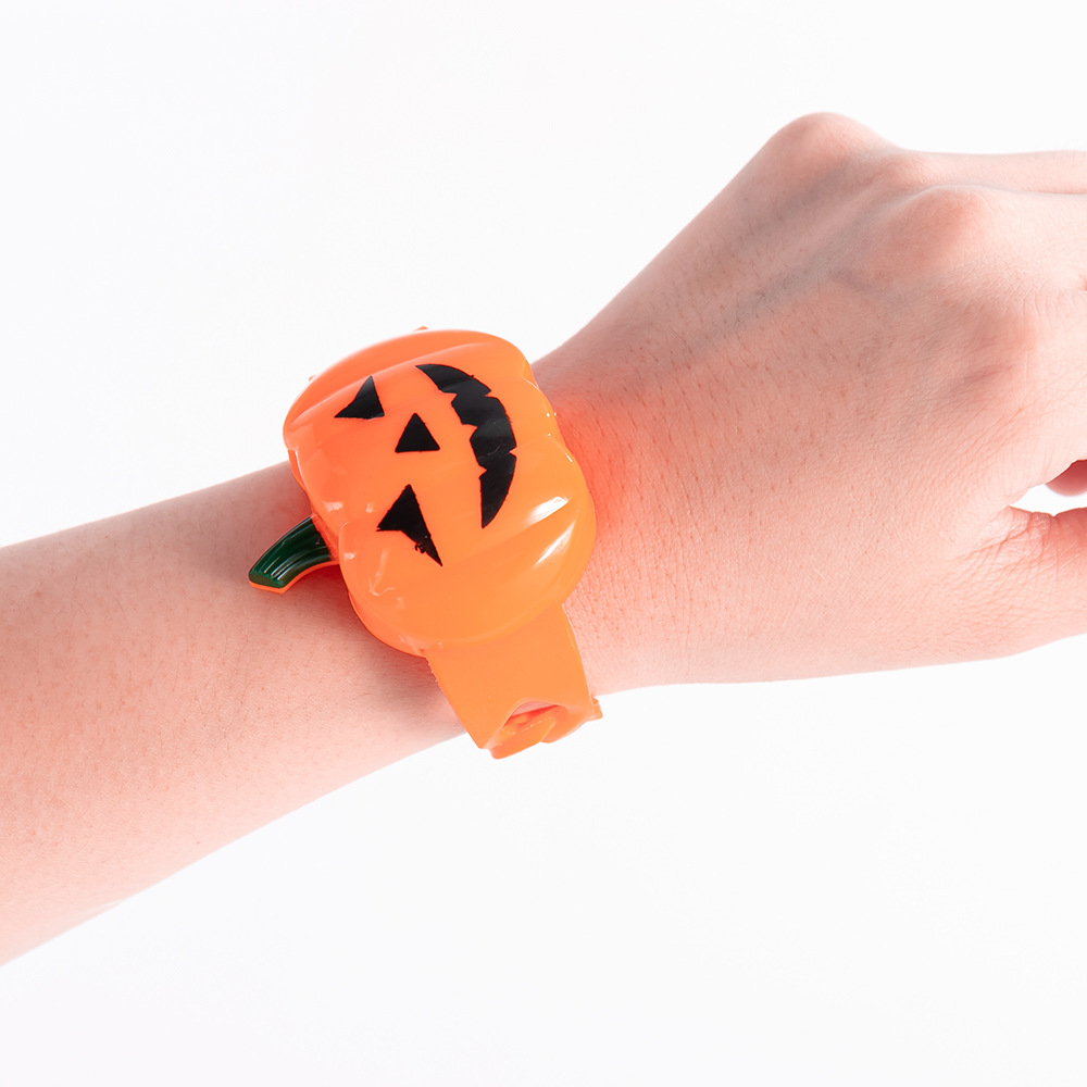 Led Pumpkin Luminous Bracelet Flash Watch Halloween Pumpkin Wrist Strap Bracelet Ghost Festival Gift Glow Watch
