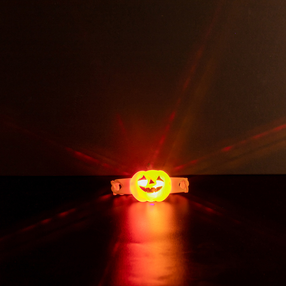 Led Pumpkin Luminous Bracelet Flash Watch Halloween Pumpkin Wrist Strap Bracelet Ghost Festival Gift Glow Watch