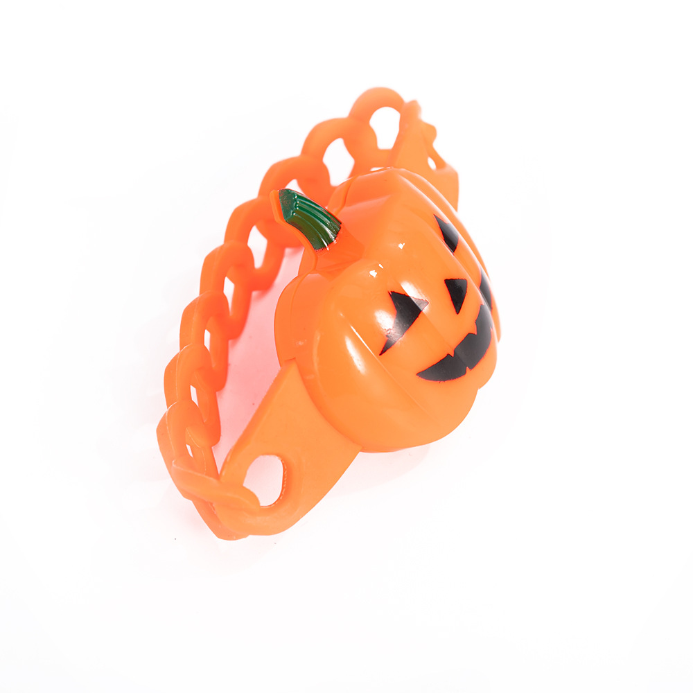 Led Pumpkin Luminous Bracelet Flash Watch Halloween Pumpkin Wrist Strap Bracelet Ghost Festival Gift Glow Watch