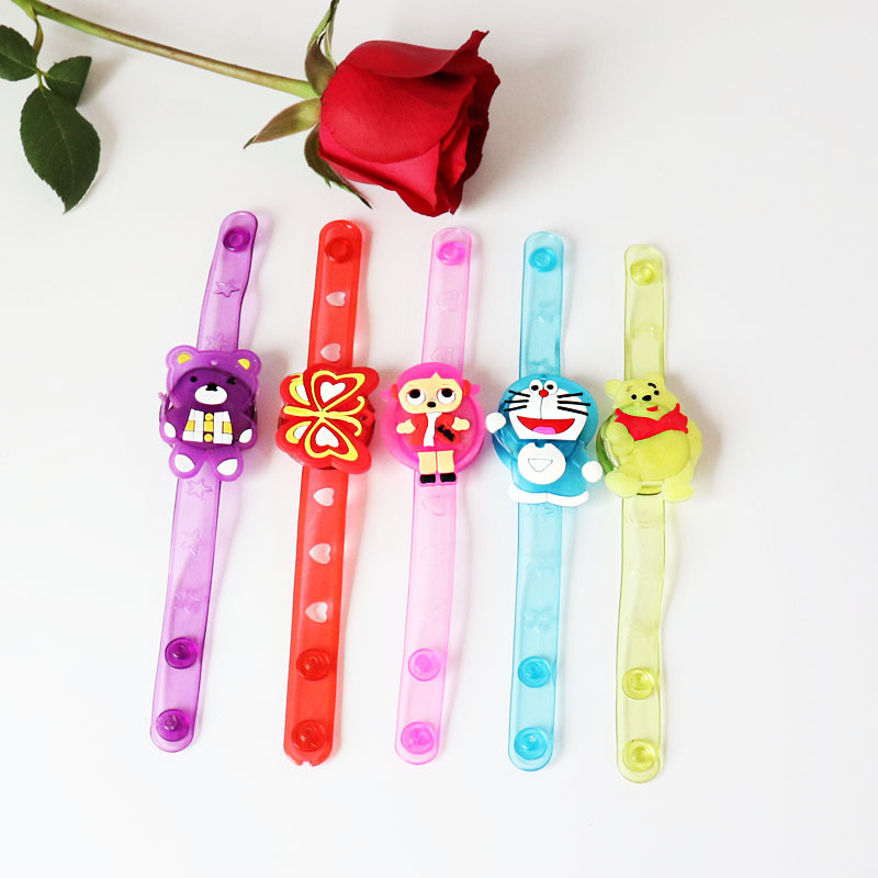 Flash Bracelet Luminous Watch Children&#039;s Cartoon Wrist Strap Creative Stall Toy Wholesale Glow Watch