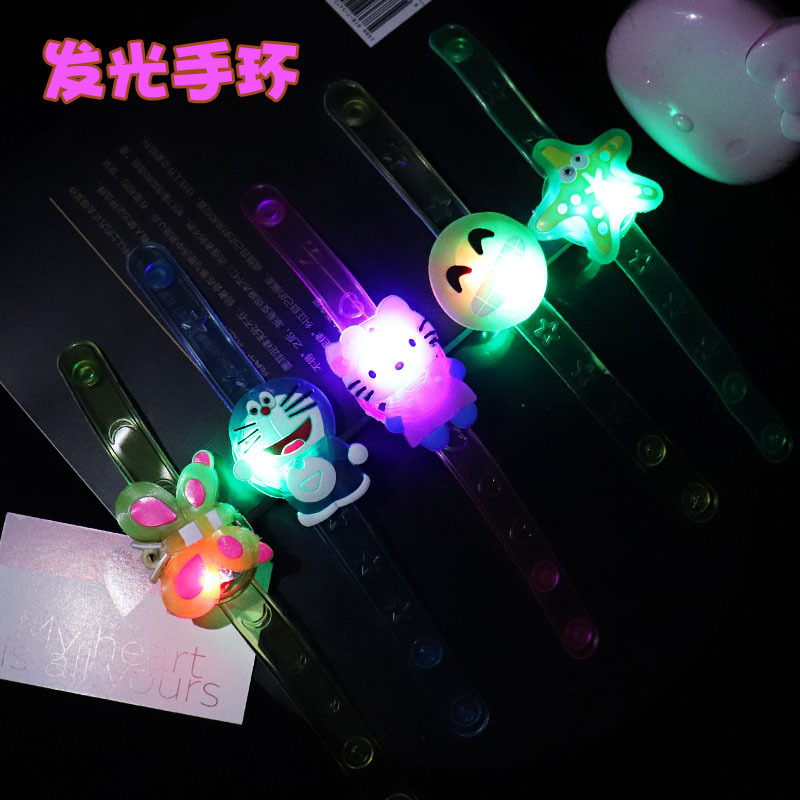 Flash Bracelet Luminous Watch Children&#039;s Cartoon Wrist Strap Creative Stall Toy Wholesale Glow Watch