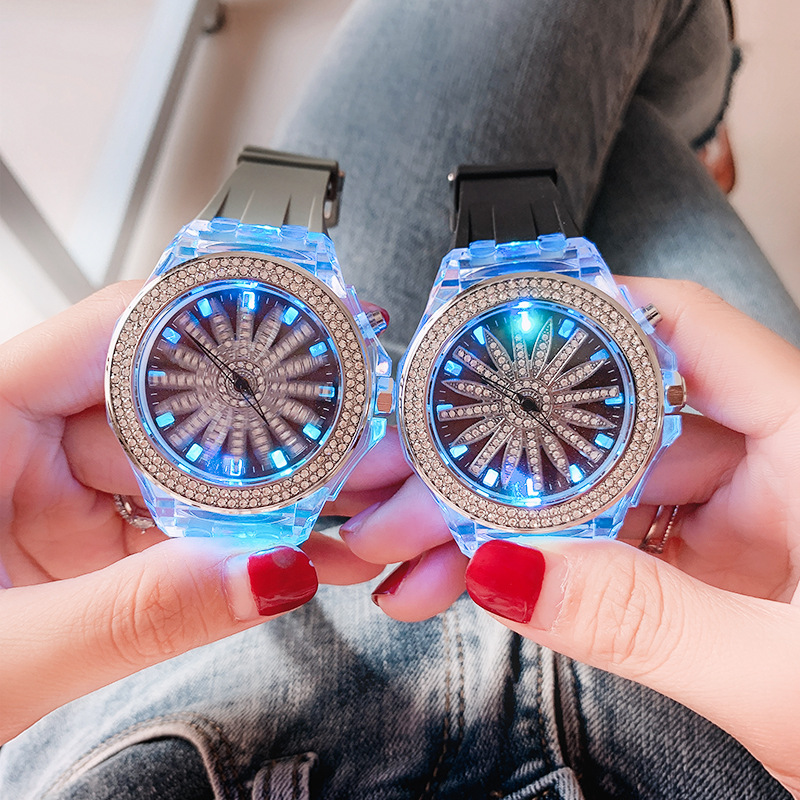 Hong Kong Guou Neutral Watch Large Dial Personalized Luminous Couple Watch Good Luck Comes Glow Watch