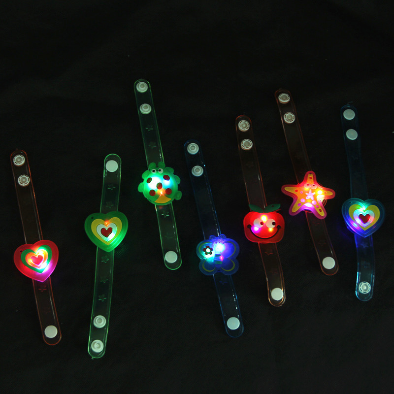 Stalls selling glow toy cartoon for children soft glowing watch custom customized
