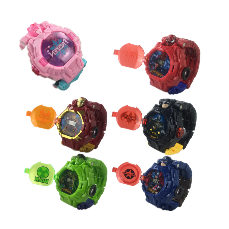 21 Projection Children&#039;s Electronic Watch Student Gift Boys and Girls Deformation Robot Diamond Model Educational Toys