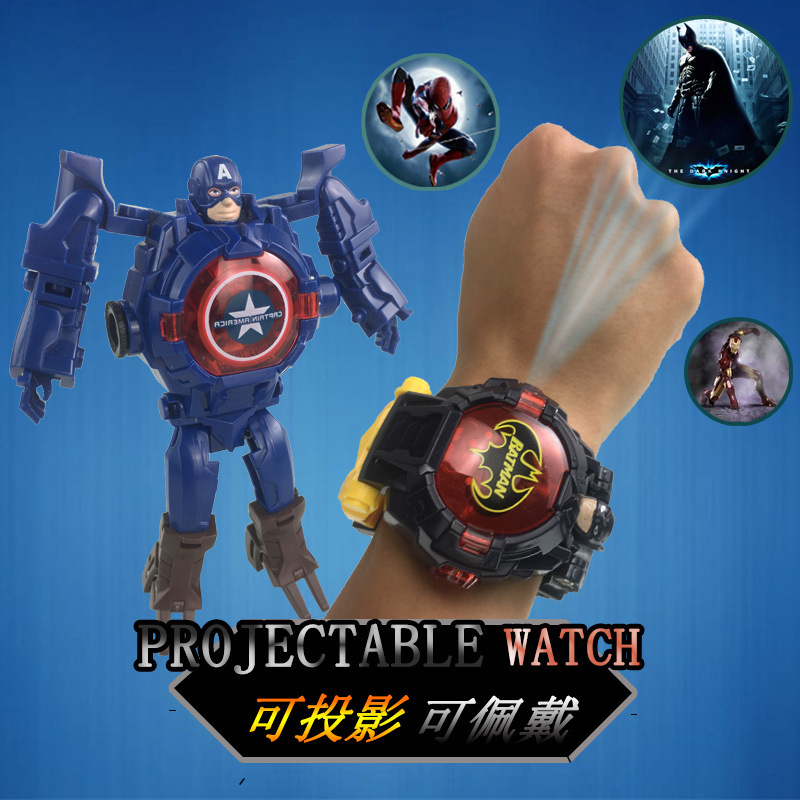 21 Projection Children&#039;s Electronic Watch Student Gift Boys and Girls Deformation Robot Diamond Model Educational Toys