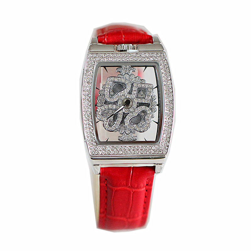 Same Counter Authentic Fashion Women &#039;S Watch Diamond Good Luck Comes Leather Belt Waterproof Micro Luminous Watch