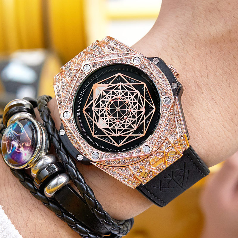 Onola Cross-Border Fashion and Fully-Jewelled Diamond Women&#039;s Watch Men&#039;s Tik Tok Live Stream Waterproof Alloy Watch