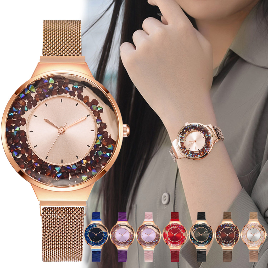 2020 New Ladies Watch Trendy Fashion Diamond in the Debris Personalized Dial Geometric Diamond Watch